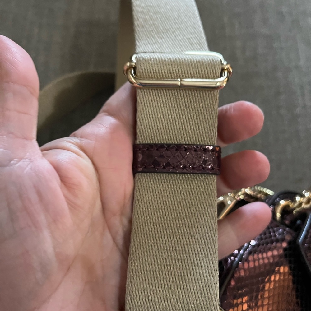 Michael Kors Shimmering Burgundy Crossbody Bag - Picture 11 of 12